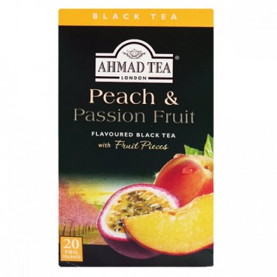 Ahmad Tea Černý čaj s příchutí broskev a passion fruit 20 x 2 g