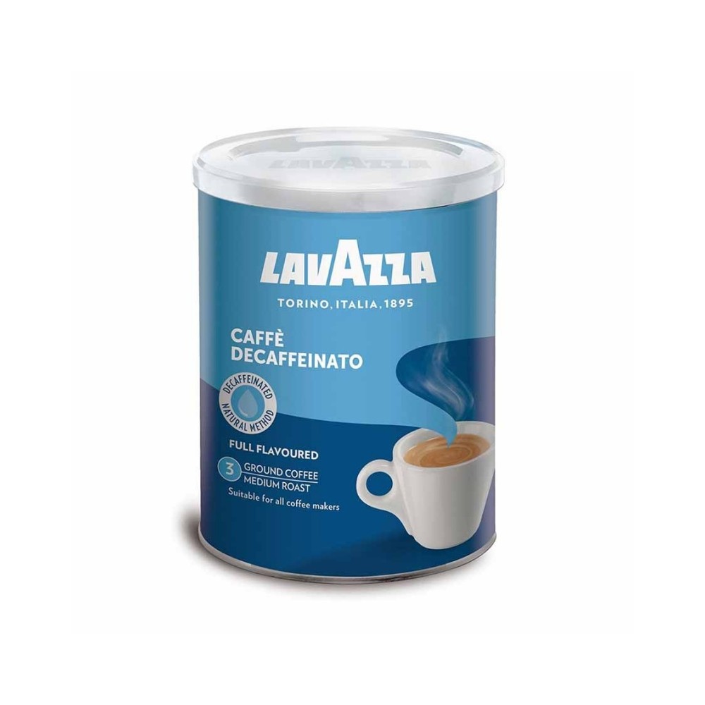 Lavazza Decaffeinato bezkofeinová káva 250g mletá dóza