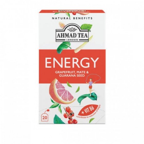 Ahmad Tea ENERGY Grapefruit, Mate a guarana 1,5g x 20 sáčků
