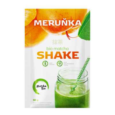 Matcha Tea shake mango + banán + meruňka v akci 9+1 Zdarma
