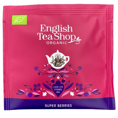 English Tea shop super ovocný pyramidový sáček s kvalitním čajem. čaj je vhodný do restaurací či kaváren.
