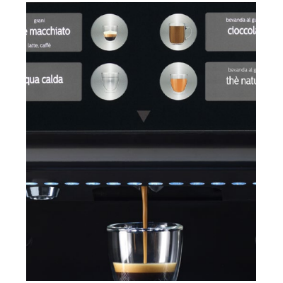 italský kávovar Saeco phedra evo cappuccino vhodný do hotelů, kanceláří a lobby barů