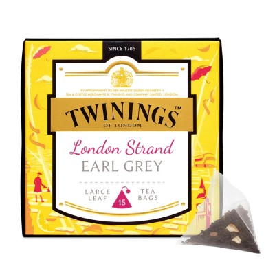 Twinings London Strand Earl Grey 15 pyramidových sáčků