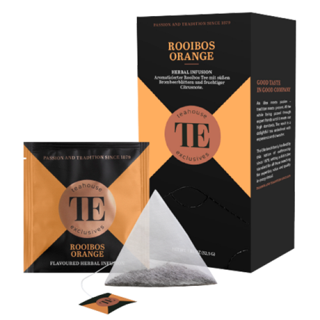 Teahouse Exclusives Rooibos pomeranč 20 pyramidových sáčků
