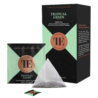 Teahouse Exclusives Tropický zelený čaj 20 pyramidových sáčků