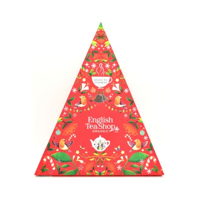 English Tea Shop Adventní kalendář 25 pyramidových sáčků červený Trojúhelník