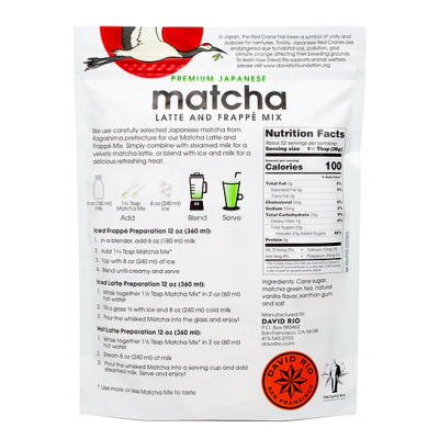 David Rio Matcha latte and frappé 1,36kg