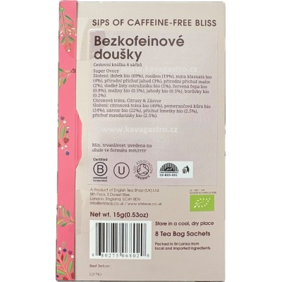 English Tea Shop Bezkofeinové doušky 8 sáčků - dárková knížečka s čaji