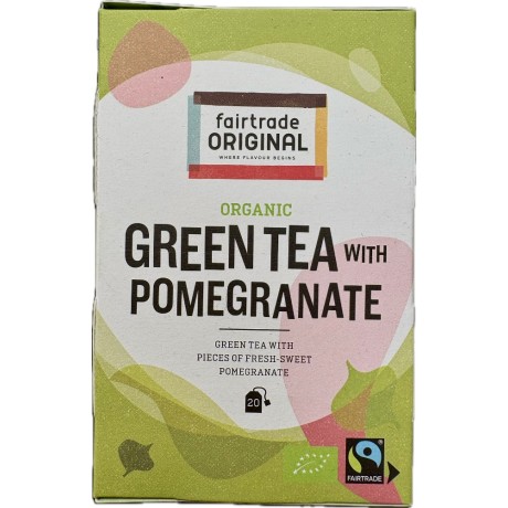 Fairtrade Original Zelený čaj s granátovým jablkem 20 sáčků| 20 sáčků