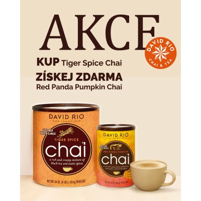 David Rio Tiger Spice Chai 1814g+ Red panda Pumpkin (dýně) 398g zdarma
