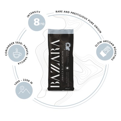 Bazzara Jamaica Blue Mountain  250 g zrnková káva 100 % arabika s popisem