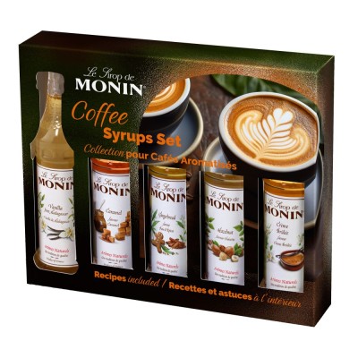 Monin Coffee box MINI sirupy 5 x 50 ML DÁRKOVÝ BOX