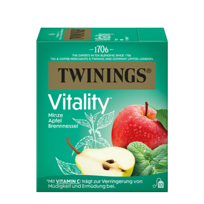 Twinings Vitality 10 sáčků - Čaj s jablkem, mátou a hruškou