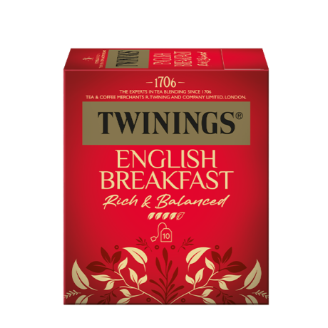 Twinings English Breakfast 10 sáčků - Tradiční anglický černý čaj