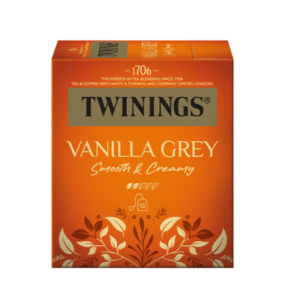 Twinings Vanilla Grey černý čaj s vanilkou 10 sáčků - lehký černý čaj