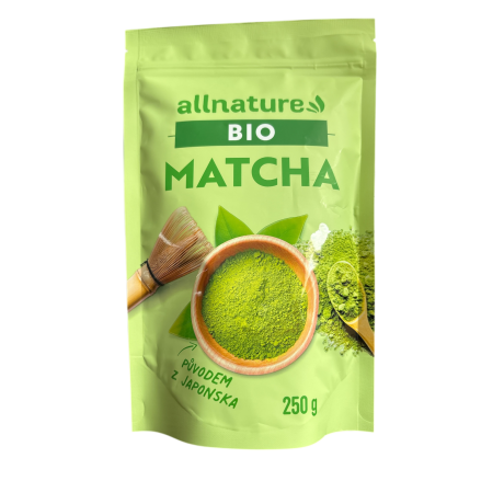 Allnature Matcha BIO 250g | Zelený čaj Matcha v prášku | Kavagastro.cz