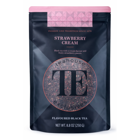 Teahouse Exclusives Jahoda se smetanou 250 g – černý sypaný čaj
