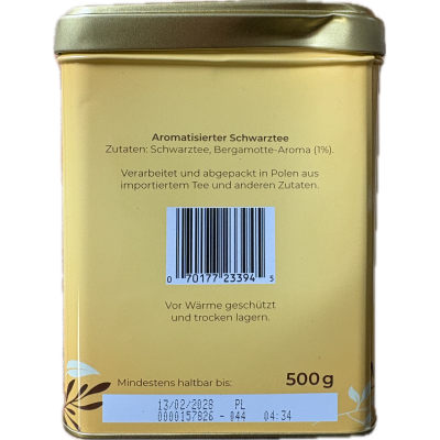 Twinings Earl Grey 500g kvalitní černý čaj Earl grey v plechové dóze