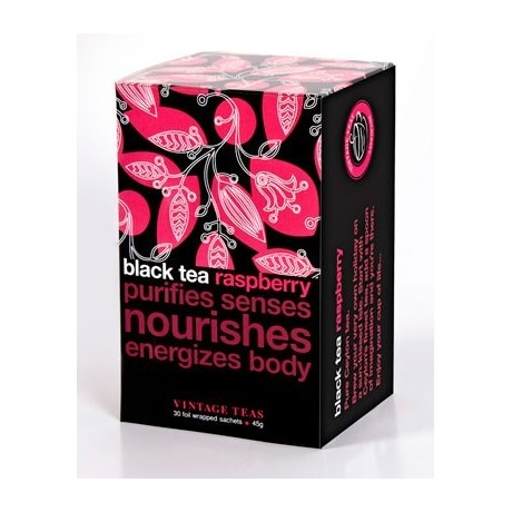 Vintage Teas Černý čaj maliny 30 x 1,5 g