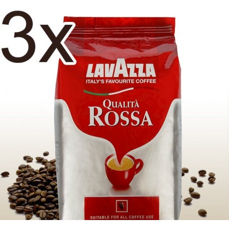 Lavazza Qualitá Rossa zrnková káva 3 x 1 kg 